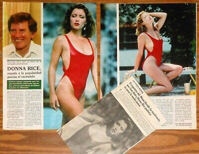 Donna rice Hughes 1987 2 clippings sexy photos Gary Hart bikini pictures | eBay