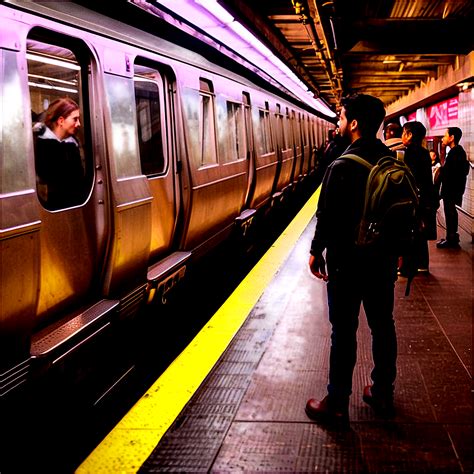 Download Subway Platform Crowd Png 90