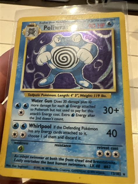 Pok Mon Tcg Poliwrath Base Set Holo Unlimited Holo Rare Ebay