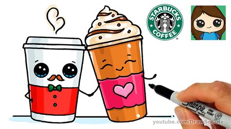 How to Draw a Drinks from Starbucks Easy | Food drawing, Cute food ...