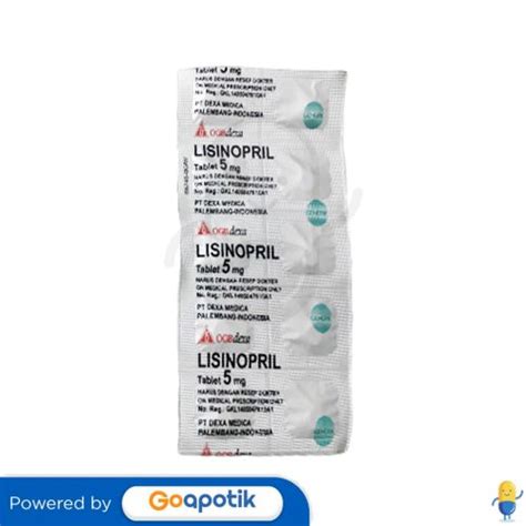 LISINOPRIL DIHYDRATE OGB DEXA MEDICA 5 MG TABLET HIPERTENSI