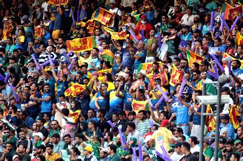 :Dubai: Sri Lankan cricket team fans at the stadium