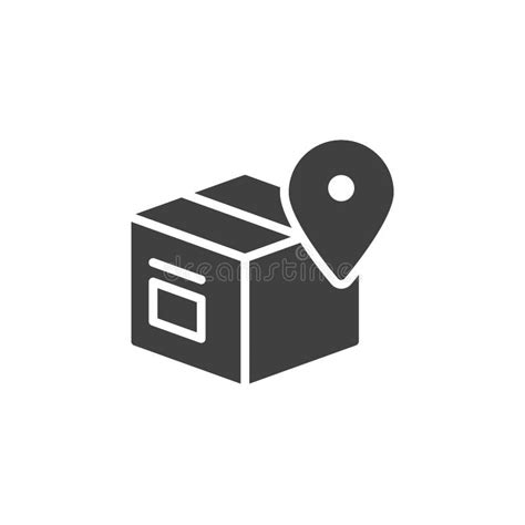 Parcel Delivery Location Vector Icon Stock Vector Illustration Of