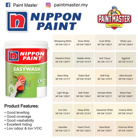 L Nippon Paint Easy Wash Matt Finished Interior Paint Timeless Off