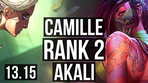 CAMILLE Vs AKALI TOP Rank 2 Rank 2 Camille 10 4 14 Dominating