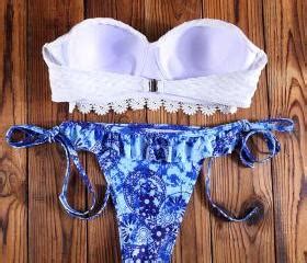 Floral Lace Stitching Fresh Bikini On Luulla