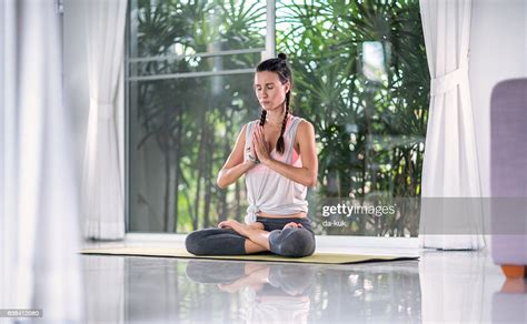 Yoga Exercises At Home High-Res Stock Photo - Getty Images