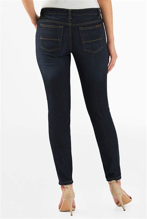 Shop Deep Indigo Denim Skinny Jeans Eshakti