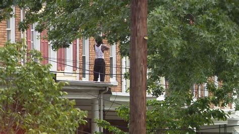 Northwest Dc Roof Standoff Ends After Man Comes Down From Tree