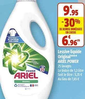 Promo Lessive Liquide Original Ariel Power Chez Coccinelle Express