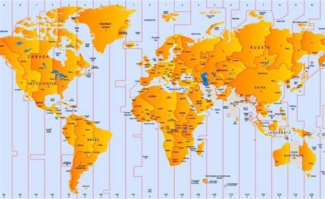 Time Zones Of The World Map Large Version Printable Time Zone Map For ...