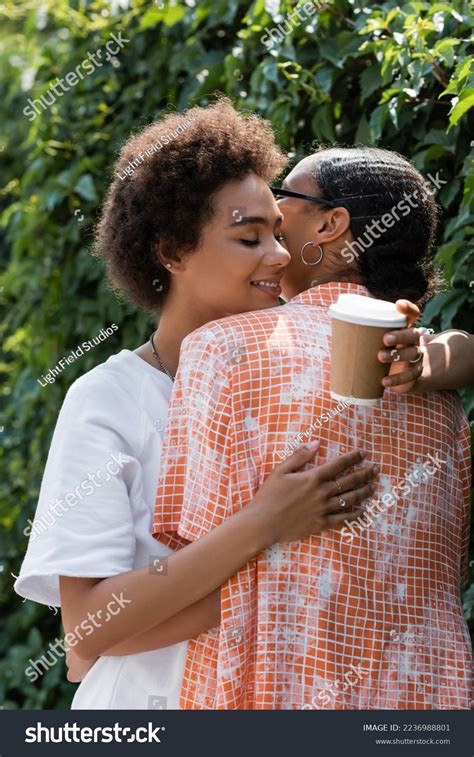 Happy African American Lesbian Woman Hugging Stock Photo 2236988801 Shutterstock