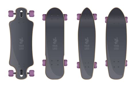 Premium Vector Set Of Skateboards Isolated On White Vector Icon