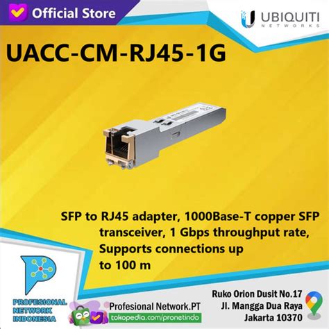 Jual Ubiquiti Uacc Cm Rj G Sfp To Rj Transceiver Module Jakarta