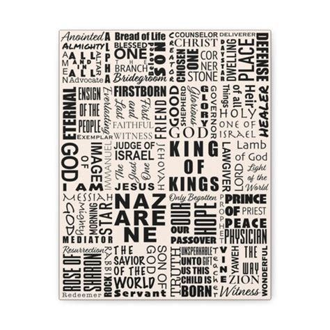 Names Of God Canvas Print X Scripture Art Etsy