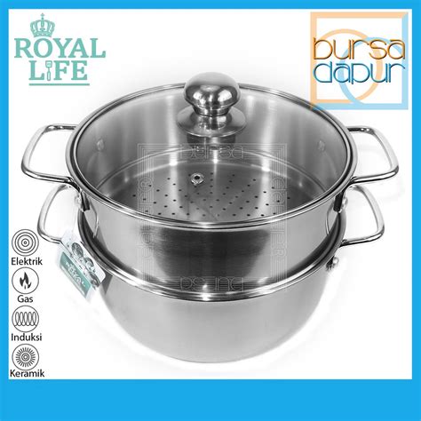 Jual Royal Life Stainless Steamer Set 22 Cm X 2 Susun Kukusan Susun