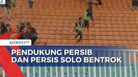 Tak Terima Gegara Saling Ejek Supporter Persib Persis Solo Ricuh