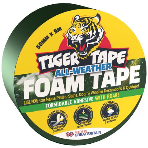 Buy Tiger Tape All Weather Foam Mounting Tape Waterproof Perfect For