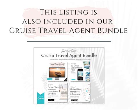 Cruise Client Questionnaire Travel Agent Template - Etsy Canada