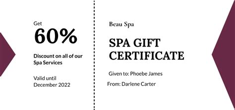 Free Simple Spa T Certificate Template Edit Online And Download