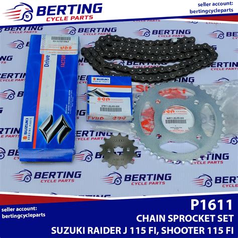 Sgp Chain Sprocket Set 14 37 102l 420 Suzuki Raider J 115 Fi Shooter 115 Fi Genuine Shopee