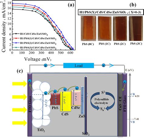 The Current Densityvoltage Curves Of The Fabricated QDSCs With