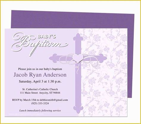 Baptism Invitation Template Free Download Of Baptism Invitation ...