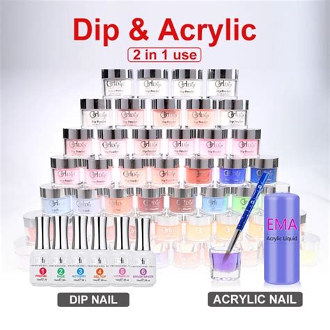 Nude Color In Use Dipping Powder For Acrylic Nails And Dip Nails Acrylic Dipping Powder And