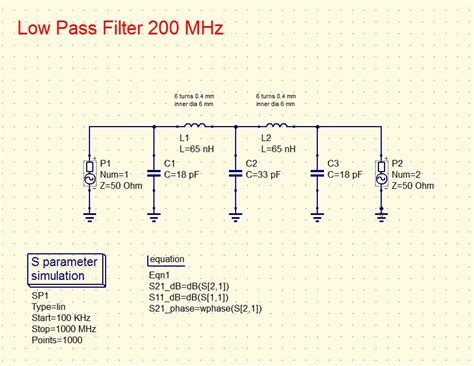 Lna For All Diy Low Pass 200 Mhz Filter