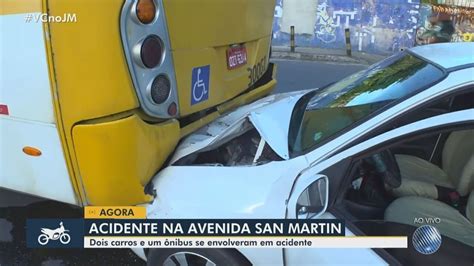 Acidente Envolvendo Nibus E Dois Carros Deixa Tr Nsito Lento Na Av