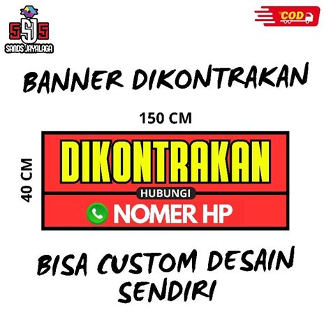 Jual Banner Custom Banner Di Kotrakan Banner Disewakan Banner Rumah Ini