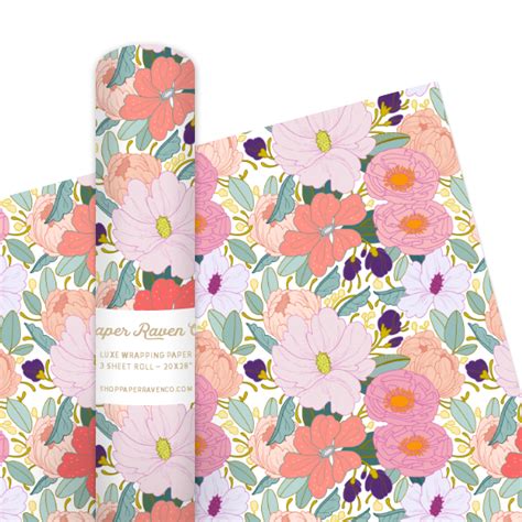 Full Floral Wrapping Paper Floral Wrapping Paper Paper Ts Paper