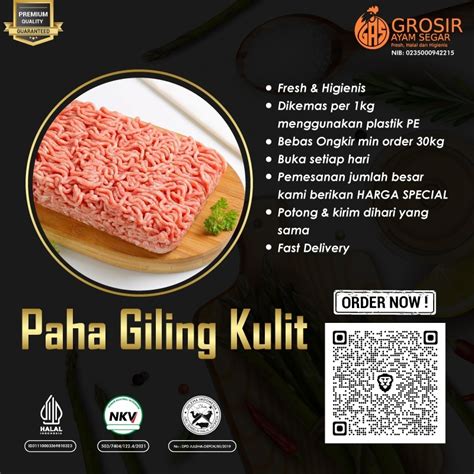 Jual Daging Ayam Giling Paha Dengan Kulit 1kg Shopee Indonesia