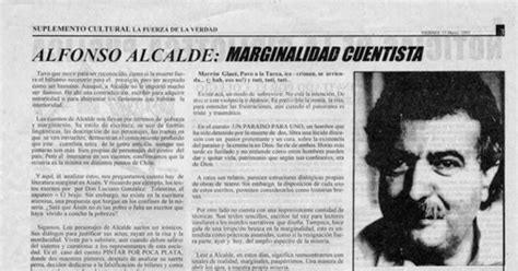 Alfonso Alcalde Marginalidad Cuentista Memoria Chilena Biblioteca