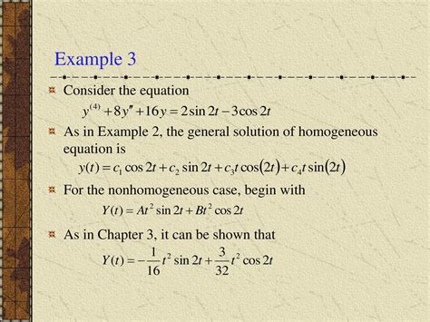 Ch 4 3 Nonhomogeneous Equations Method Of Undetermined Coefficients