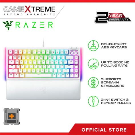 Razer BlackWidow V4 75 Hot Swappable Mechanical Gaming Keyboard White Edition Lazada PH