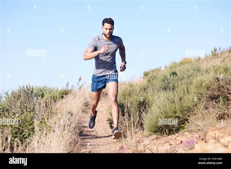 fitness mountain  man running  nature  exercise cardio health