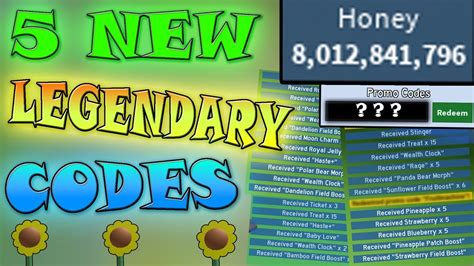 5 *NEW CODES* GIVE SO MUCH HONEY!!! - Roblox Bee swarm simulator - YouTube