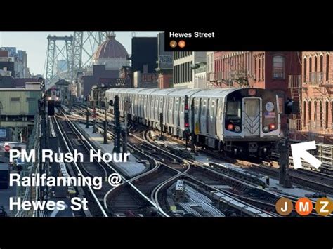 Nyc Subway Pm Rush Hour J M Z Action At Hewes Street