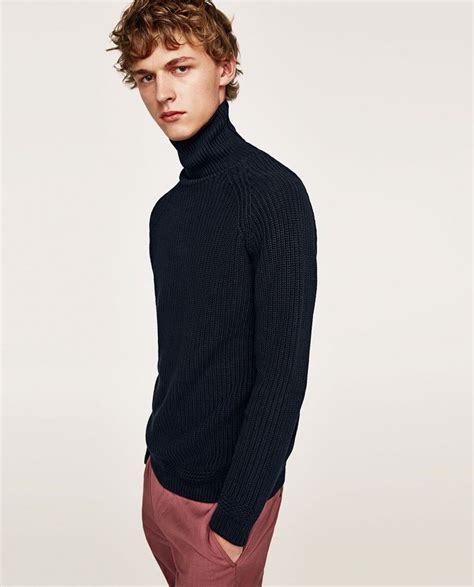 Image Of Purl Knit Polo Neck Sweater From Zara Polo Neck Sweaters