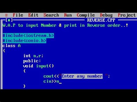 C Program To Reverse A Number Using Class Reverse Number Program In