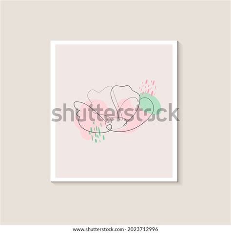 One Line Drawing Vector Flowers Contemporary Stock Vector (Royalty Free ...