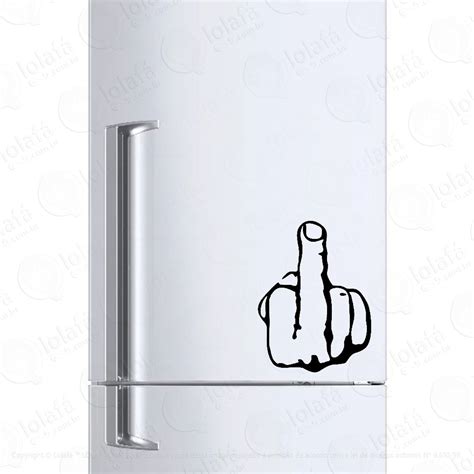 Adesivo Geladeira Frigobar Cervejeira Dedo Do Meio Fuck Off Mod