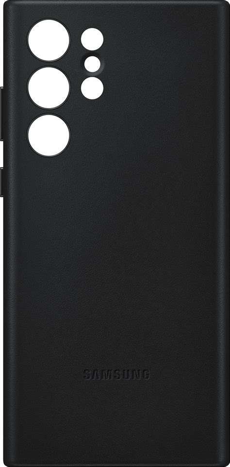 Best Buy Samsung Galaxy S22 Ultra Leather Case Black Ef Vs908lbegus