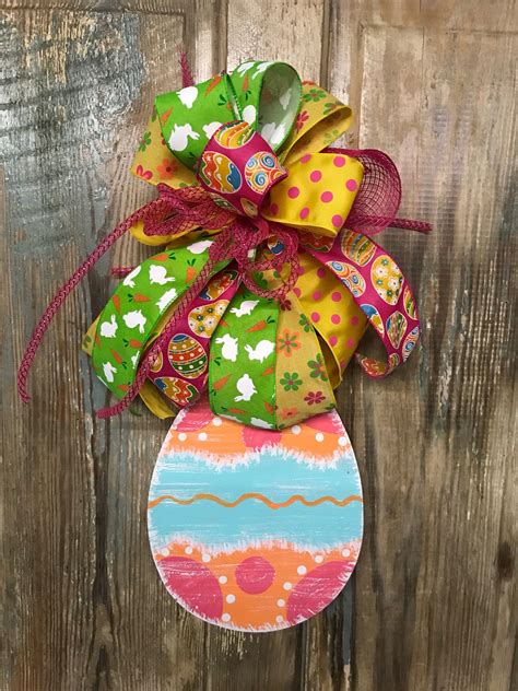 Easter Easter Door Hanger Egg Door Hanger Front Door Wreath Door