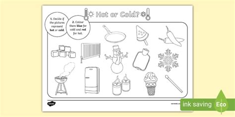 Hot And Cold Colouring Activity Teacher Made Twinkl