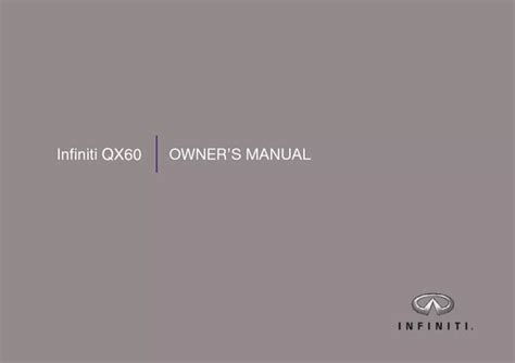 2015 Infiniti Qx60 Owner’s Manual Pdf Manual Directory