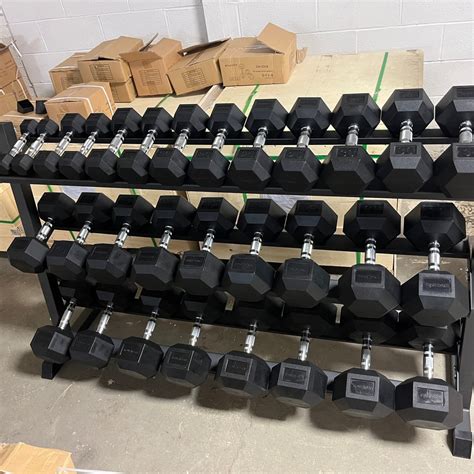 true iron rubber hex dumbbells sets    rack true iron fitness