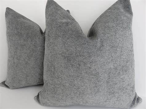 Grey Chenille Pillow Cover Chenille Pillow Cover Accent - Etsy