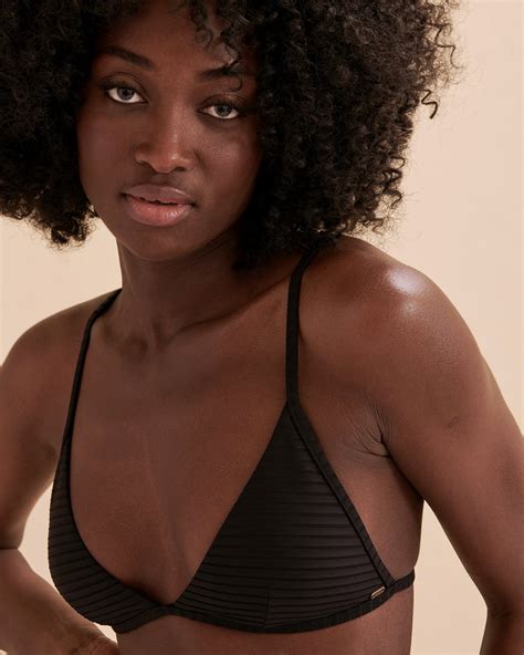 Rip Curl Premium Surf Triangle Bikini Top Black Bikini Village